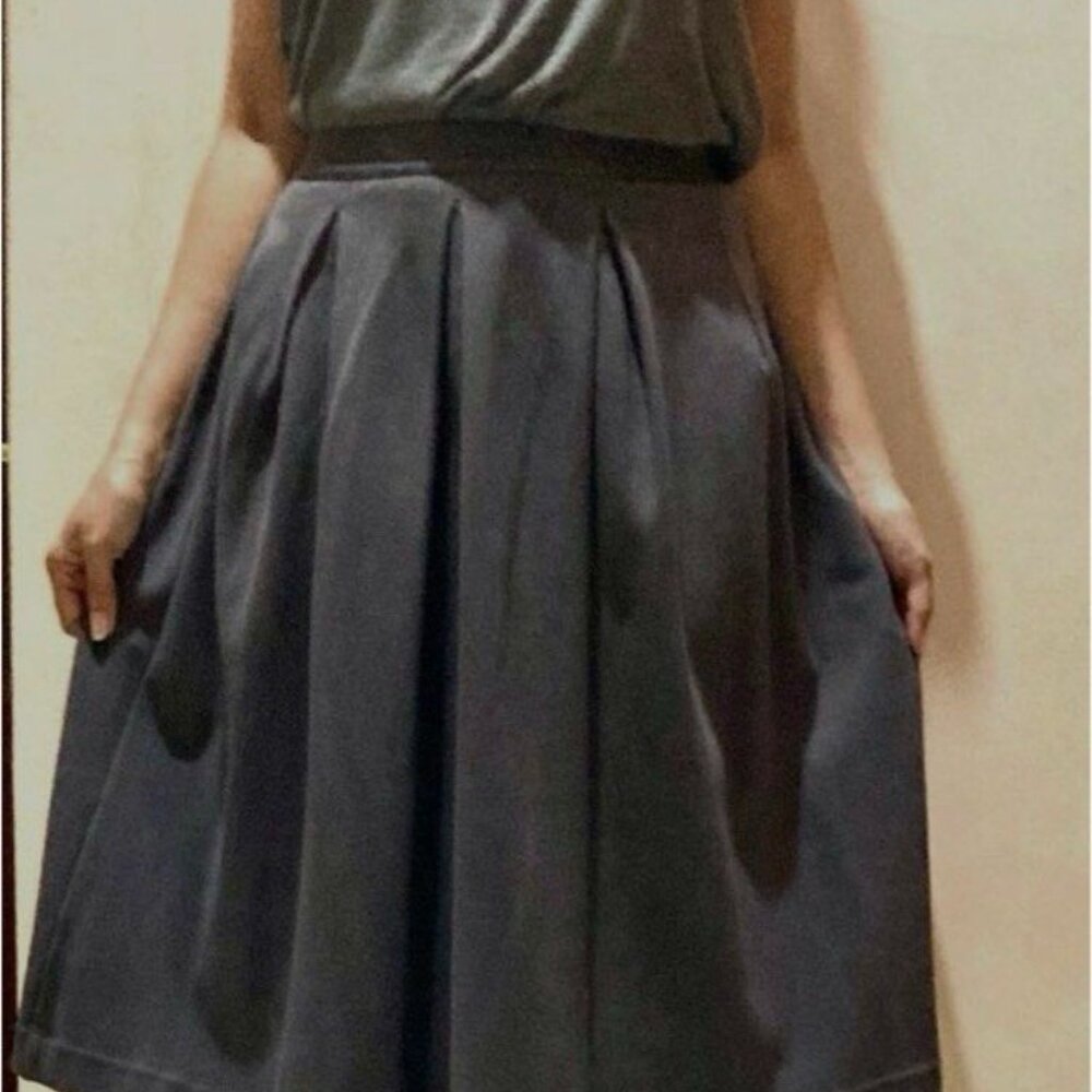 Caban Pleated Cotton Skirt